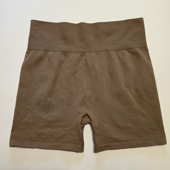 H&M Move Pants - H&M Move Ribbed High Waisted Seamless Biker Shorts Brown Size XL